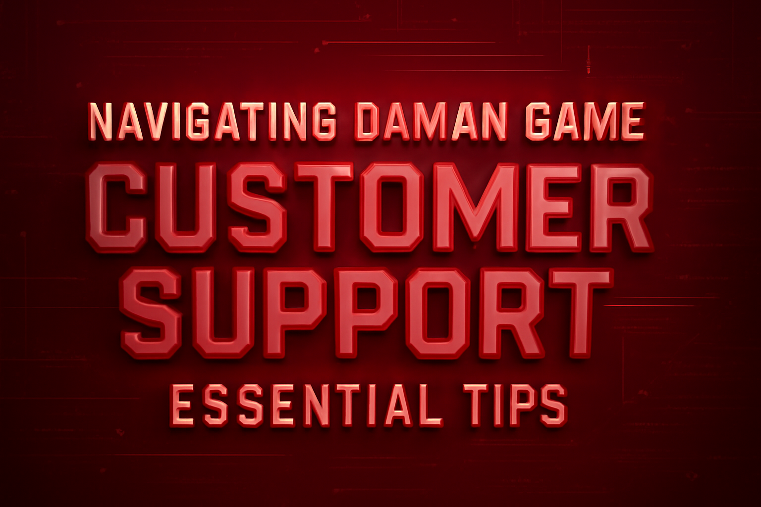 Visual representation of Daman Game Help resources in a high-tech design.