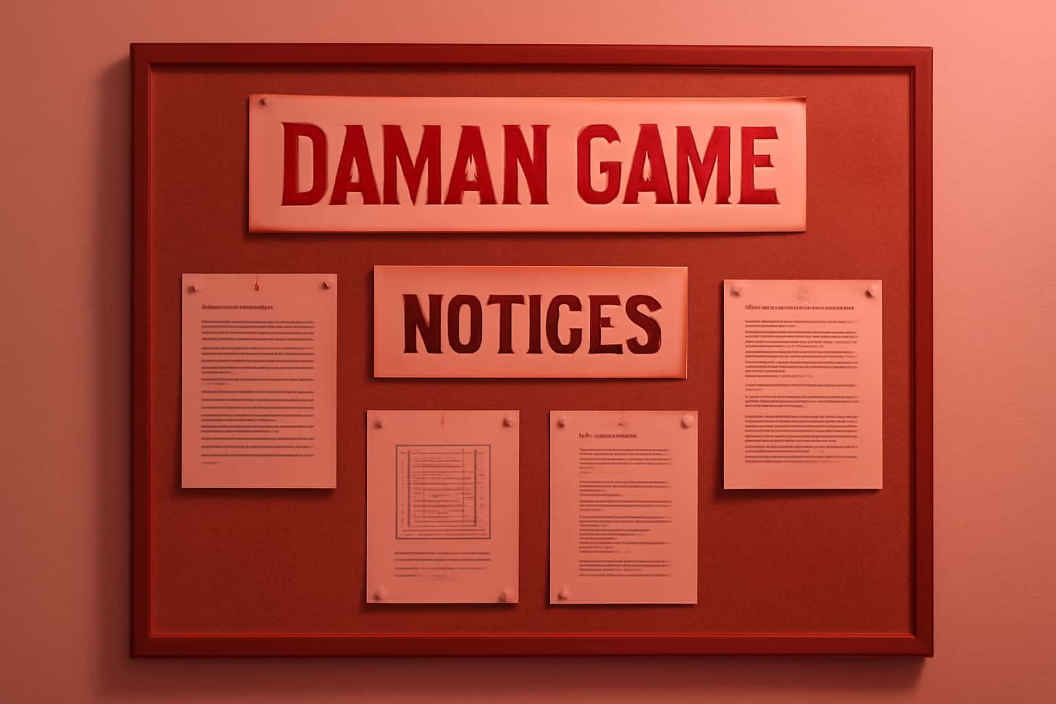 An informative representation of Daman Game Notices with a focus on security and access.