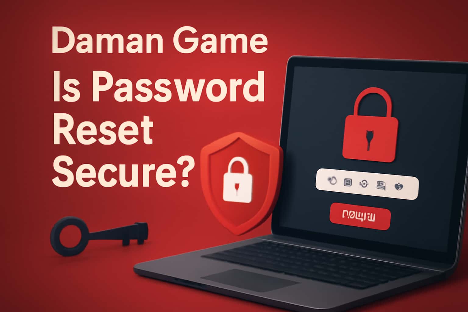 An informative scene focusing on the password reset process for Daman Game, highlighting security features.