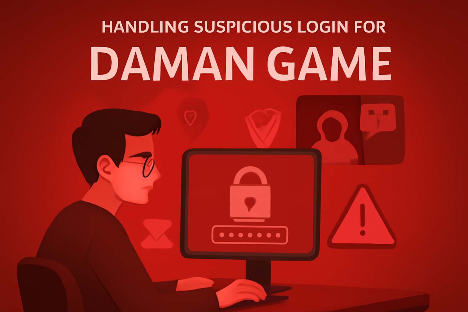 Visual representation of secure login practices for Daman Game.