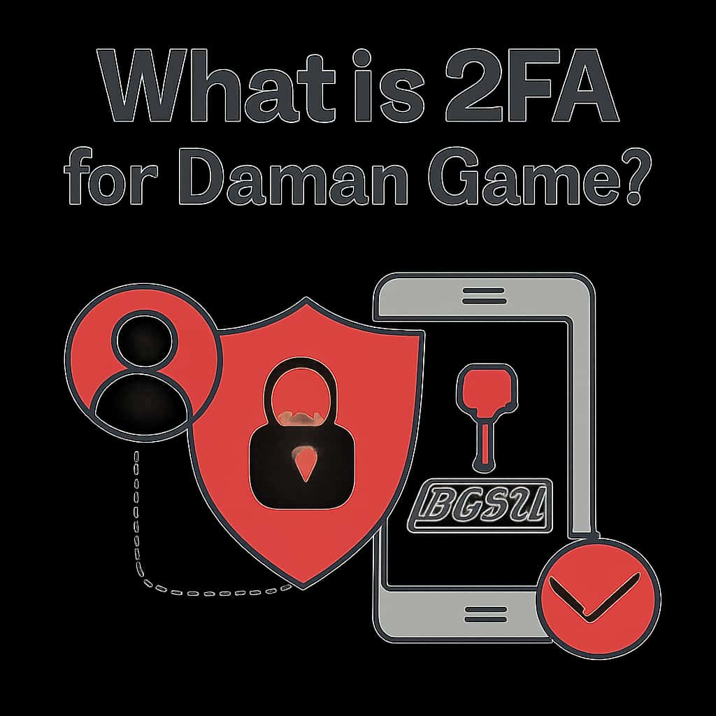 A diagram illustrating the steps involved in enabling 2FA for Daman Game.